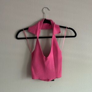 Pink collared top